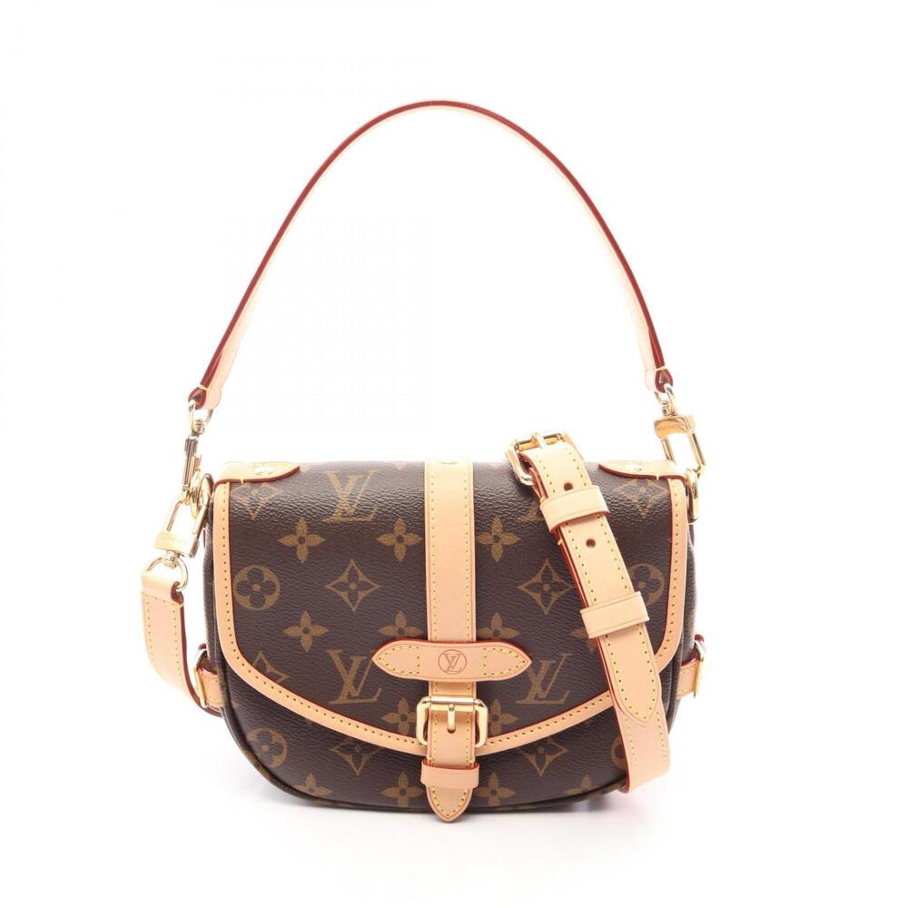 Louis Vuitton Saumur BB Monogram 2-Way Handbag, Coated Canvas and Leather, Pa...